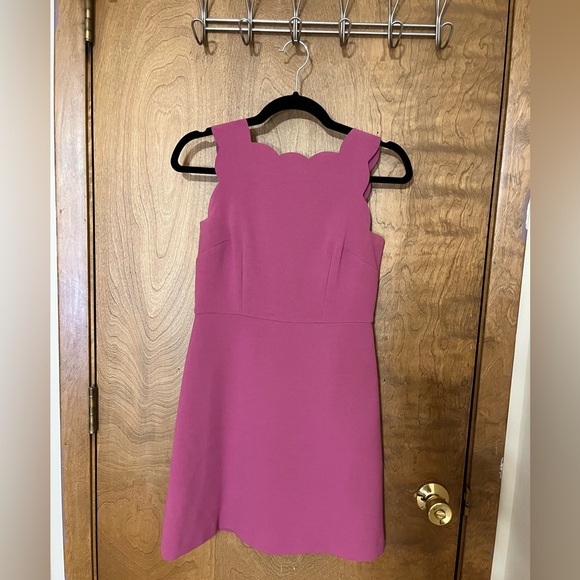 LOFT purple scallop-edged dress - Picture 1 of 4